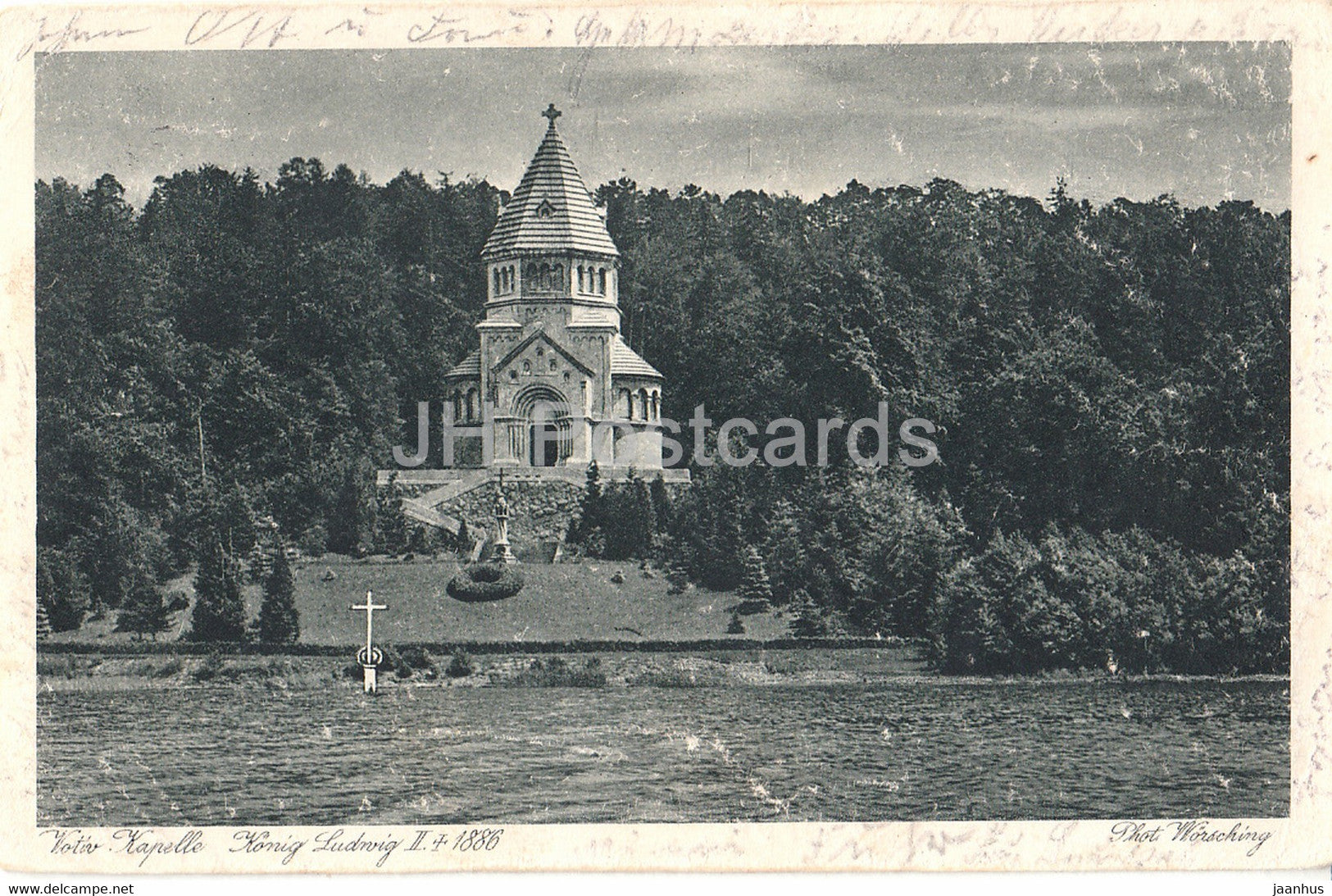 Votiv Kapelle Konig Ludwig II 1886 - old postcard - 1926 - Germany - used - JH Postcards