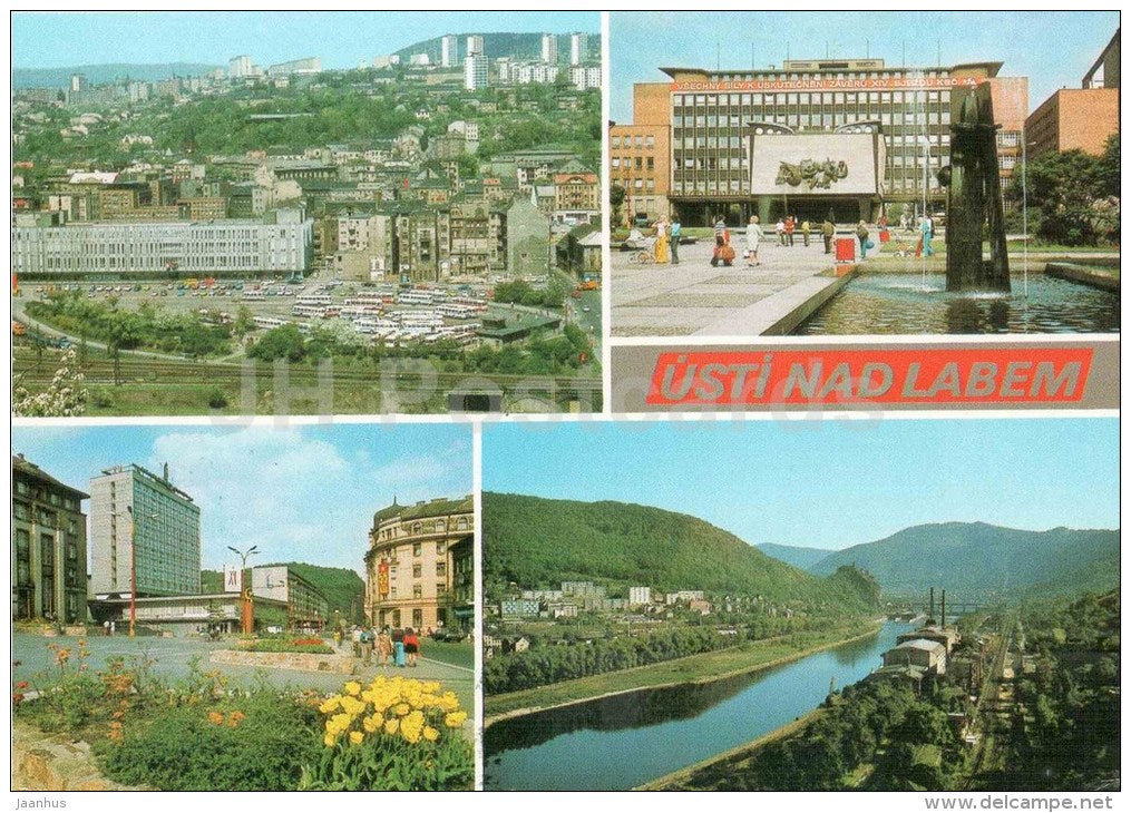 Usti nad Labem - Regional National Committee - Peace square - Strekov - Czechoslovakia - Czech - unused - JH Postcards