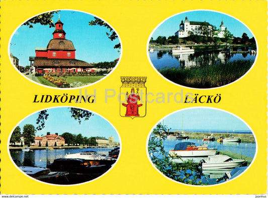 Lidkoping - Lacko - multiview - 1980 - Sweden - used - JH Postcards