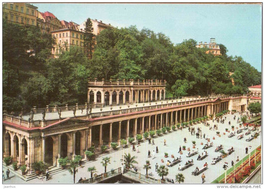 colonnade of the Czechoslovak-Soviet Friendship - Karlovy Vary - Karlsbad - Czechoslovakia - Czech - unused - JH Postcards