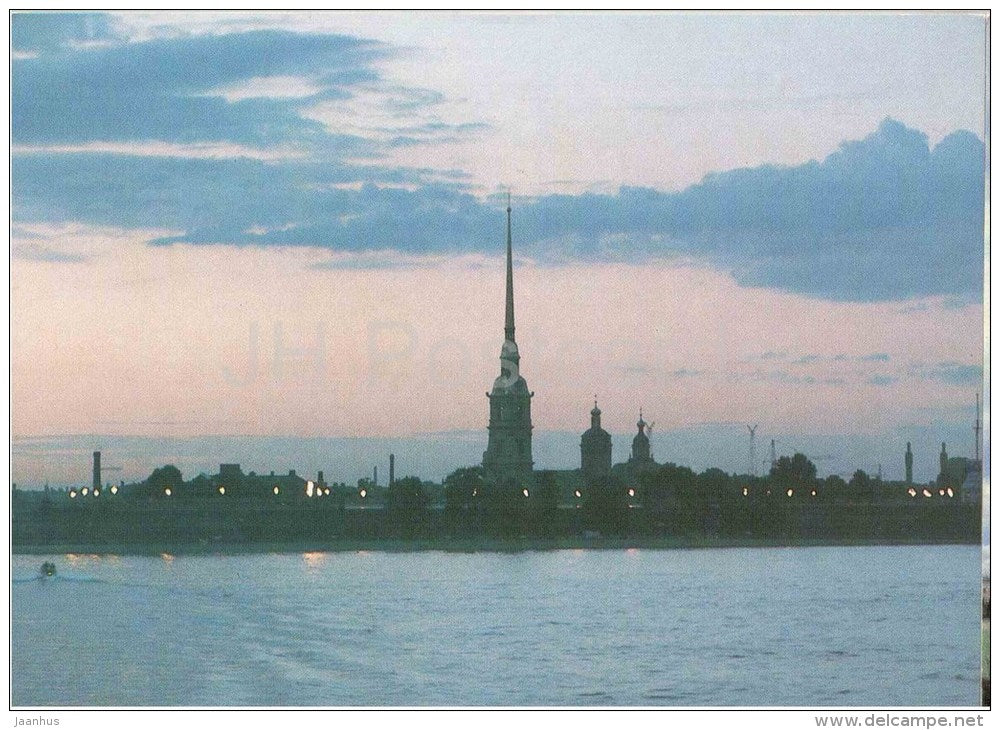 View of the Peter and Paul Fortress - Leningrad - St. Petersburg - 1985 - Russia USSR - unused - JH Postcards