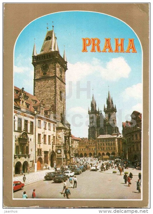 Praha - Prague - Tyn cathedral - Old Town Square - Czechoslovakia - Czech - used 1981 - JH Postcards