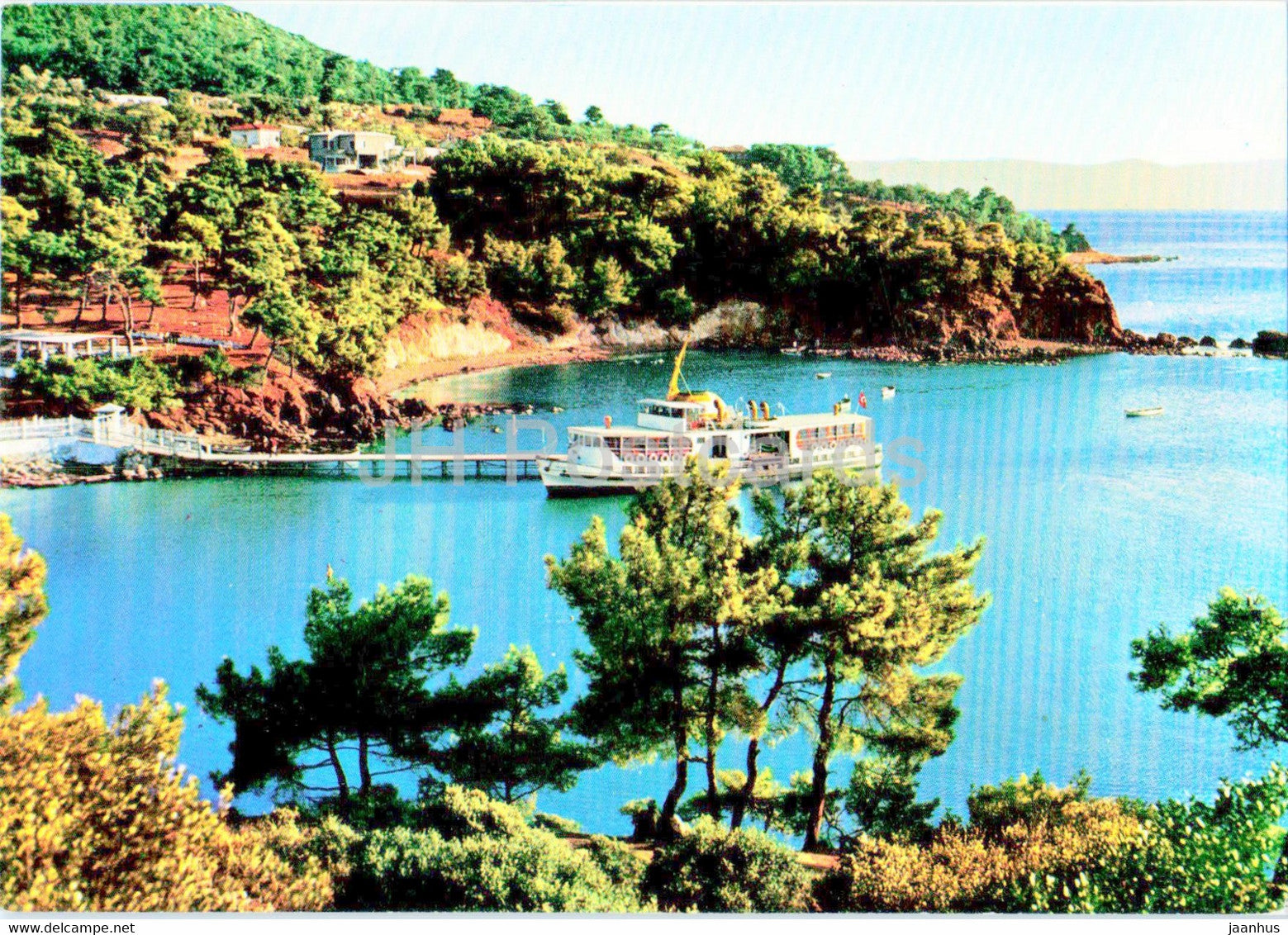 Buyukada - Yurukali - A view from the Prince's Island - ship - AND - Turkey - unused - JH Postcards