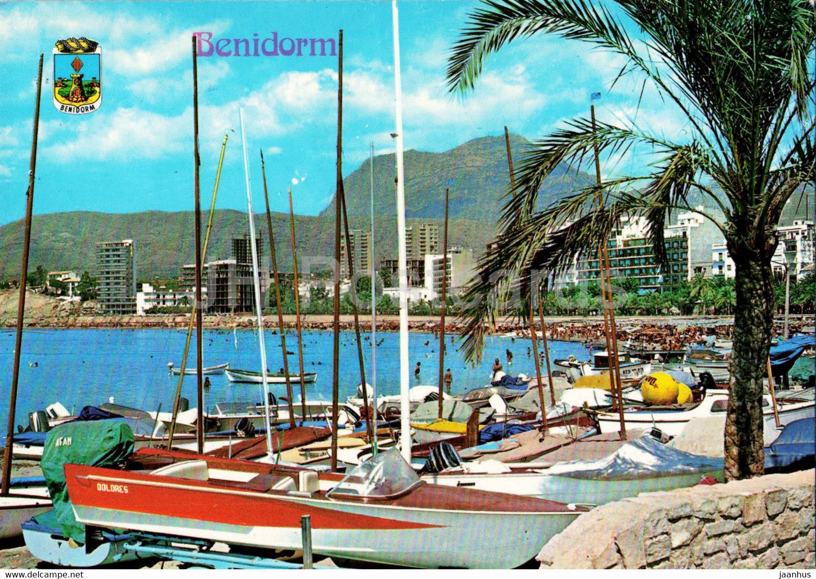 Benidorm - Vista del Puerto - Harbour - port - sailing boat - 56 - Spain - used - JH Postcards