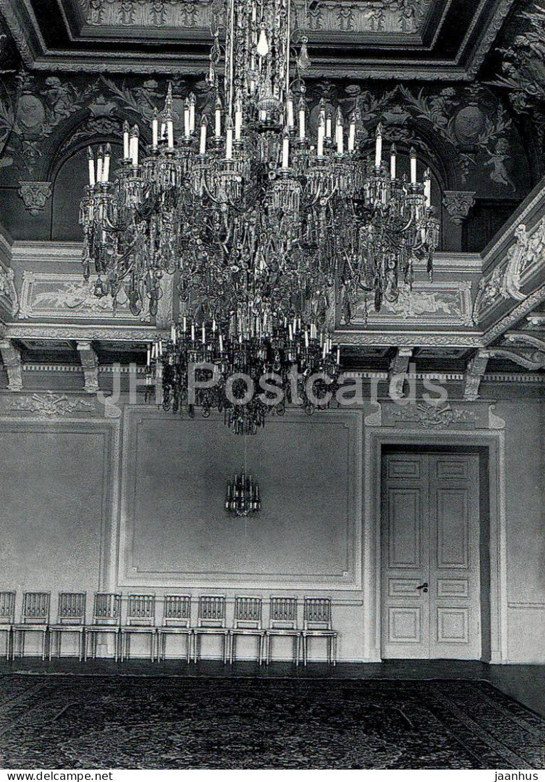 Oru Loss - The Hall of Oru mansion with lustres - REPRODUCTION - castle - Estonia - unused - JH Postcards