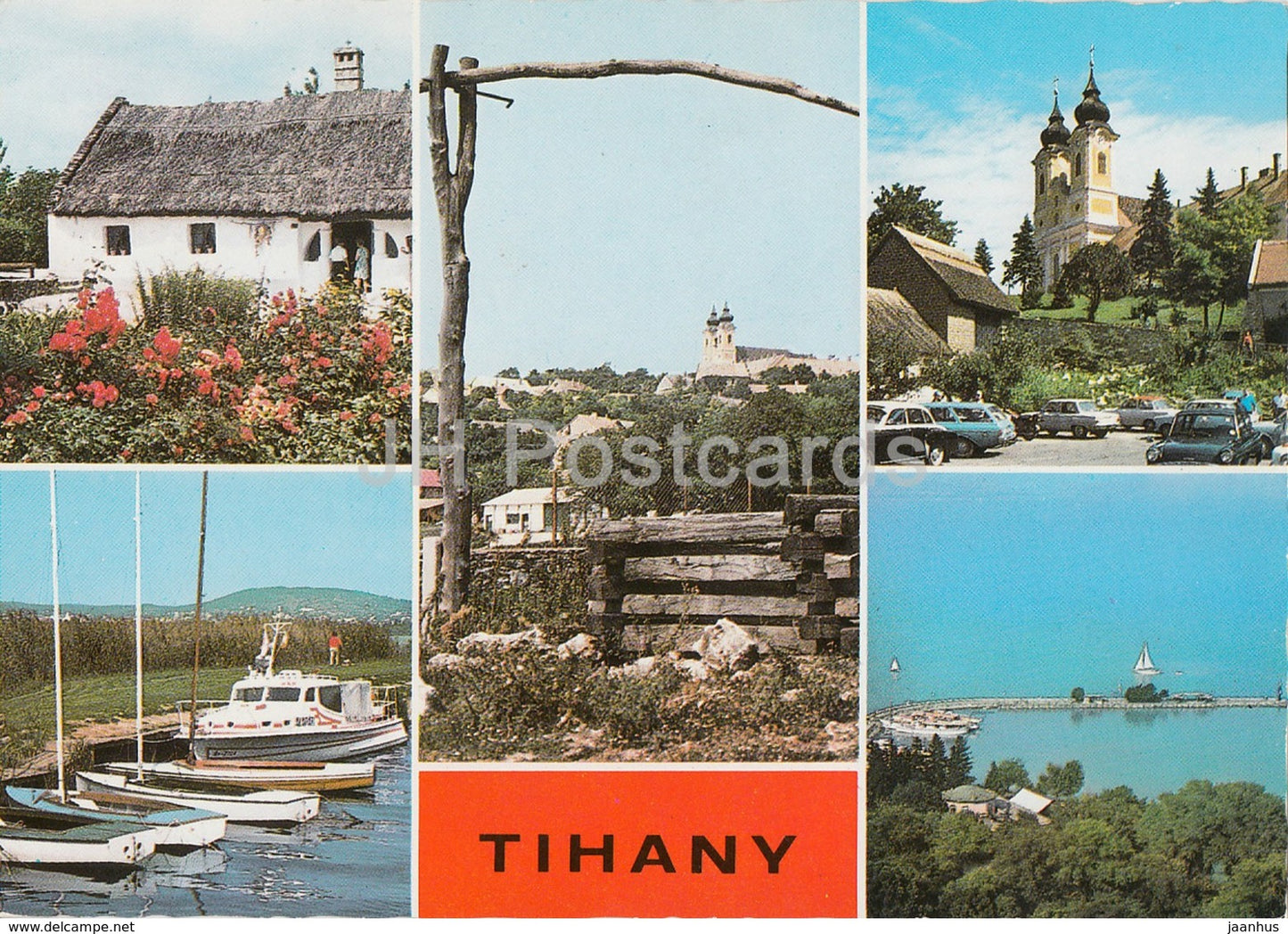 Tihany - sailing boat - church - 1984 - Hungary - used - JH Postcards