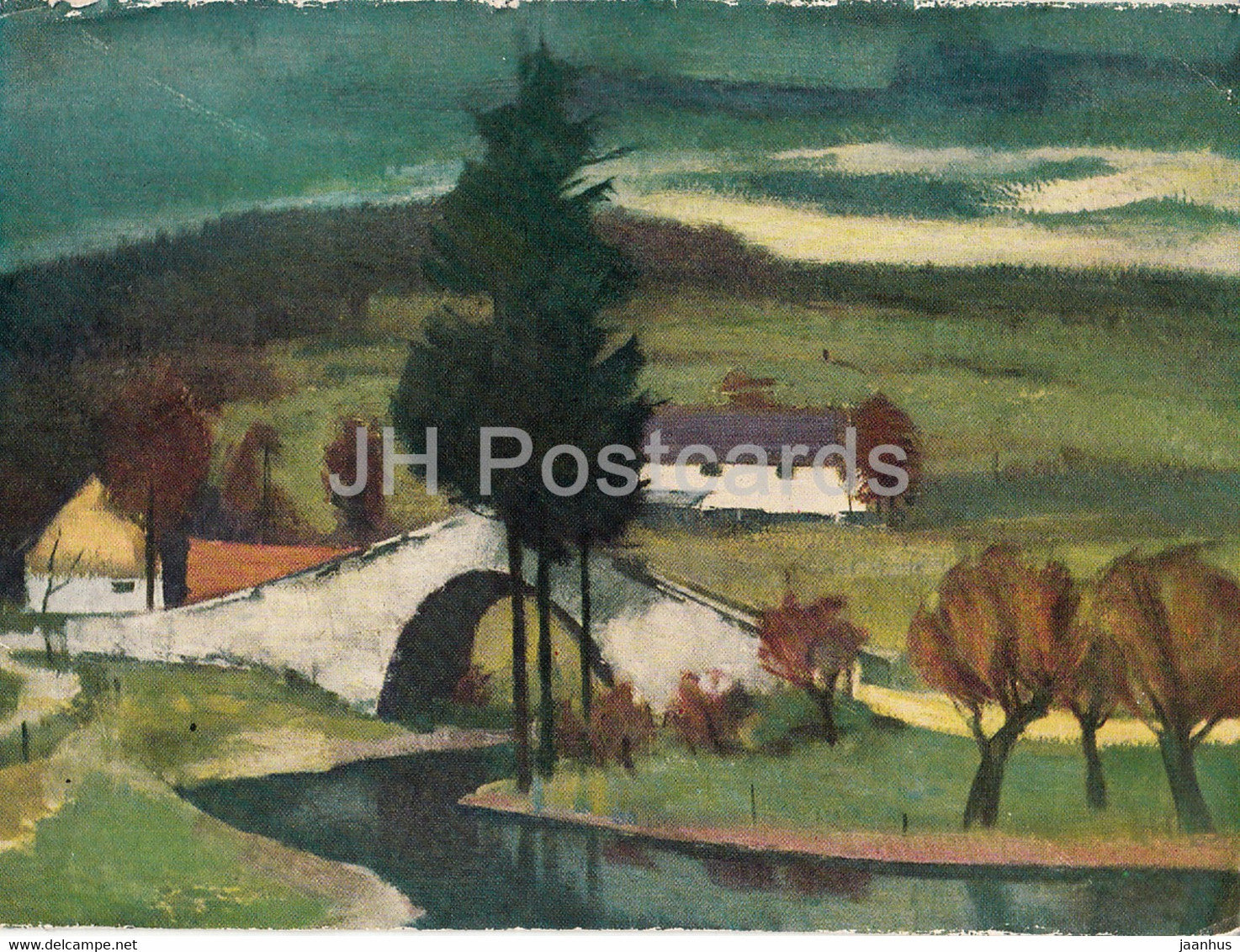 painting by Gerhardt Schiffner - Grumbach - German art - Germany - unused - JH Postcards