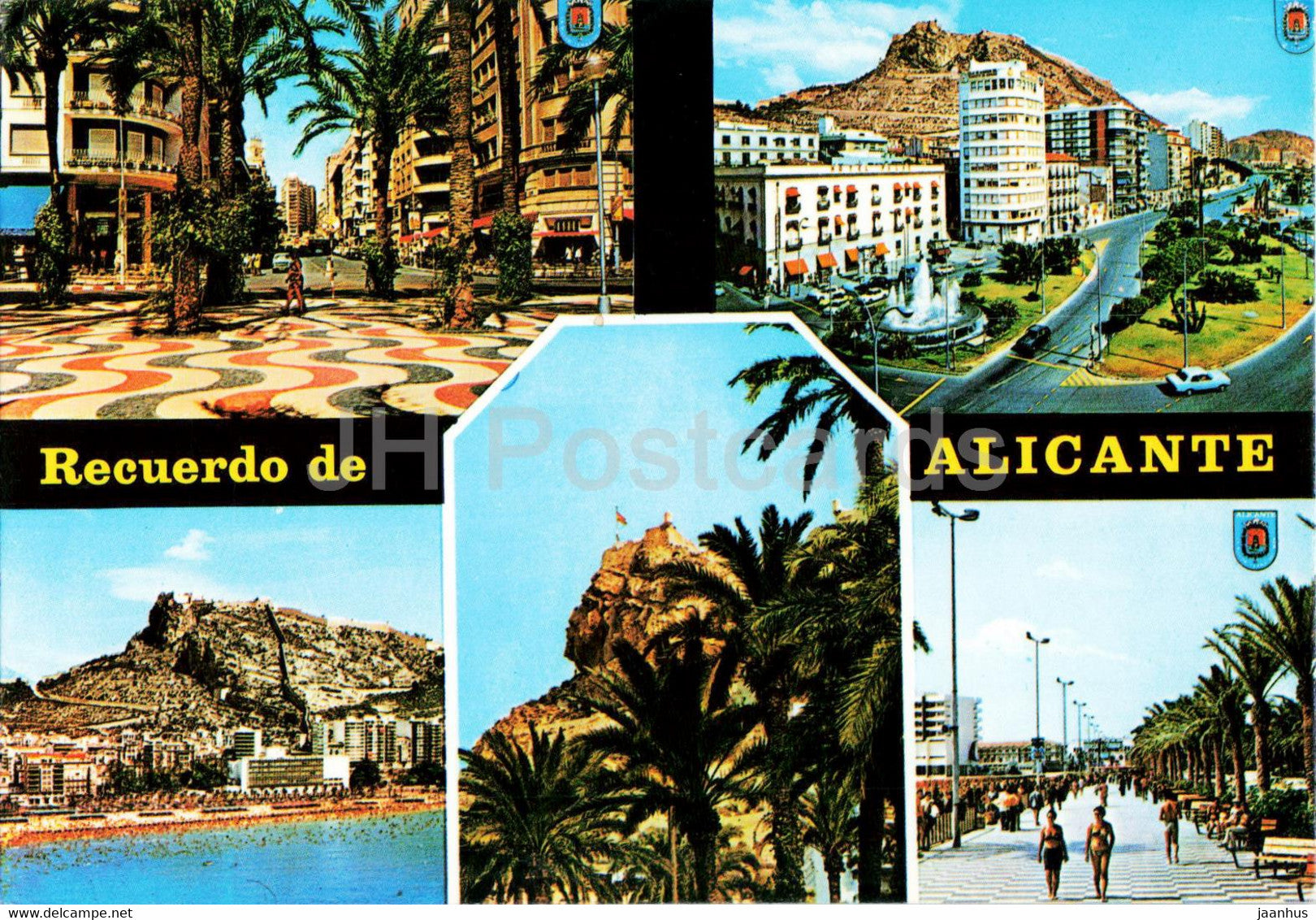 Recuerdo de Alicante - beach - multiview - 176 - 1983 - Spain - used - JH Postcards