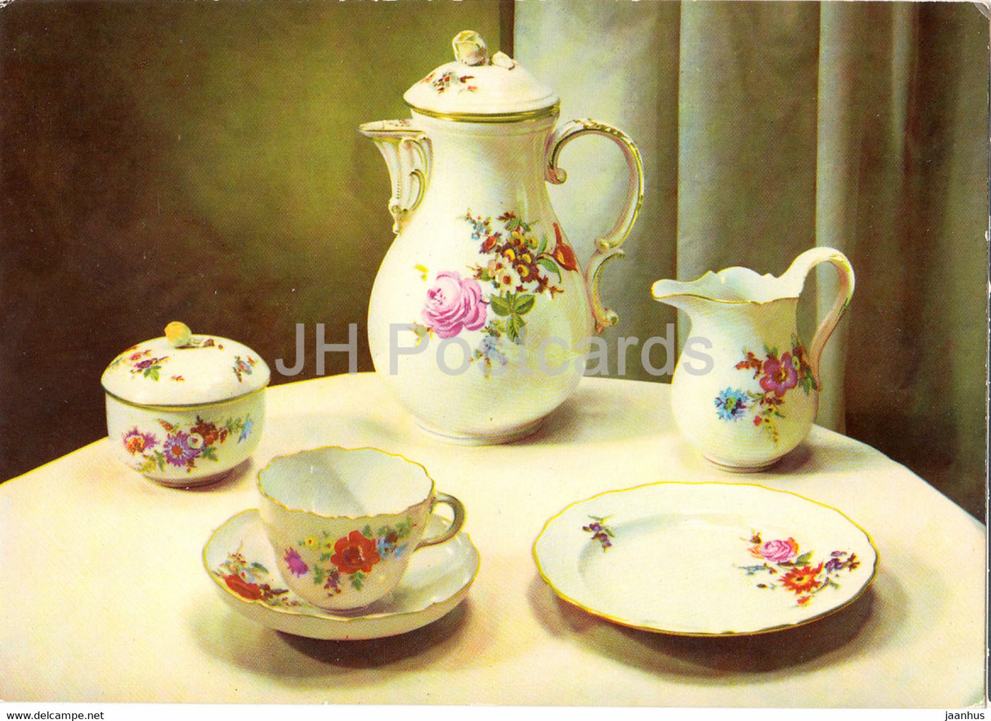 Kaffeeserviceteile Form Neuer Ausschnitt - Coffee service - porcelain - Meissen Porzellan - Germany - unused - JH Postcards