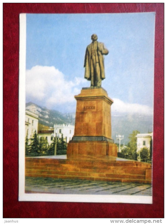 monument to Lenin - Yalta - Crimea - 1963 - Ukraine USSR - unused - JH Postcards