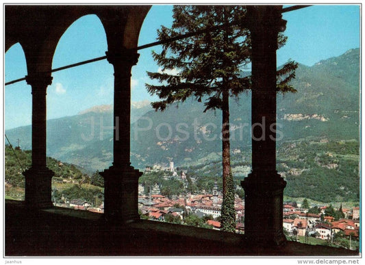 panorama dal pronao dell´antica chiesetta di S. Valentino - Breno - Brescia - Lombardia - Italia - Italy - unused - JH Postcards
