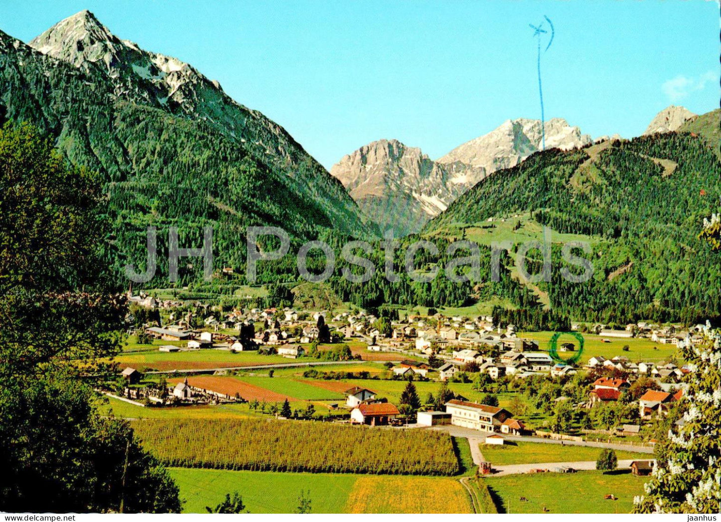 Kotschach Mauthen - Karnten mit Polinik Cellon und Kellerwand - 1974 - Austria - used - JH Postcards