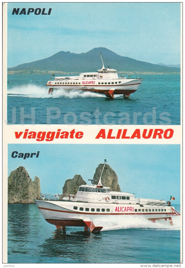 Viaggiate Alilauro - passenger boat - Capri - Napoli - Naples - Italy - Italia - unused - JH Postcards