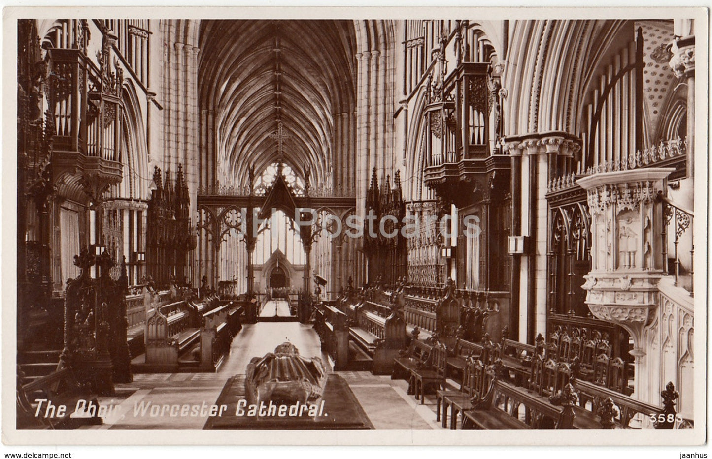 Worcester Cathedral - The Choir - 3583 - 1952 - United Kingdom - England - used - JH Postcards