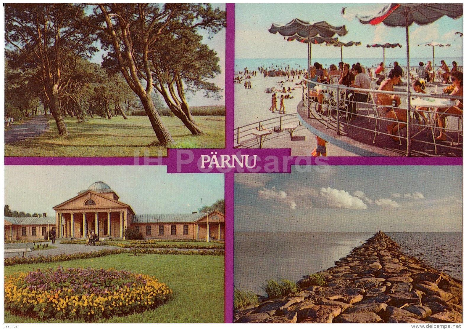 Beach Park - Mud Bath - Stone Breakwater - Pärnu - 1988 - Estonia USSR - unused - JH Postcards