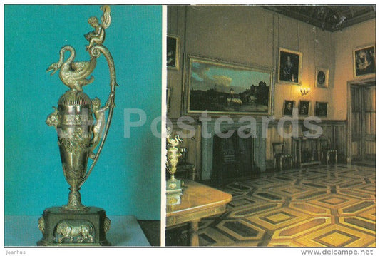 Table Decoration in Billiard Room - Alupka Palace Museum - Crimea - 1989 - Ukraine USSR - unused - JH Postcards