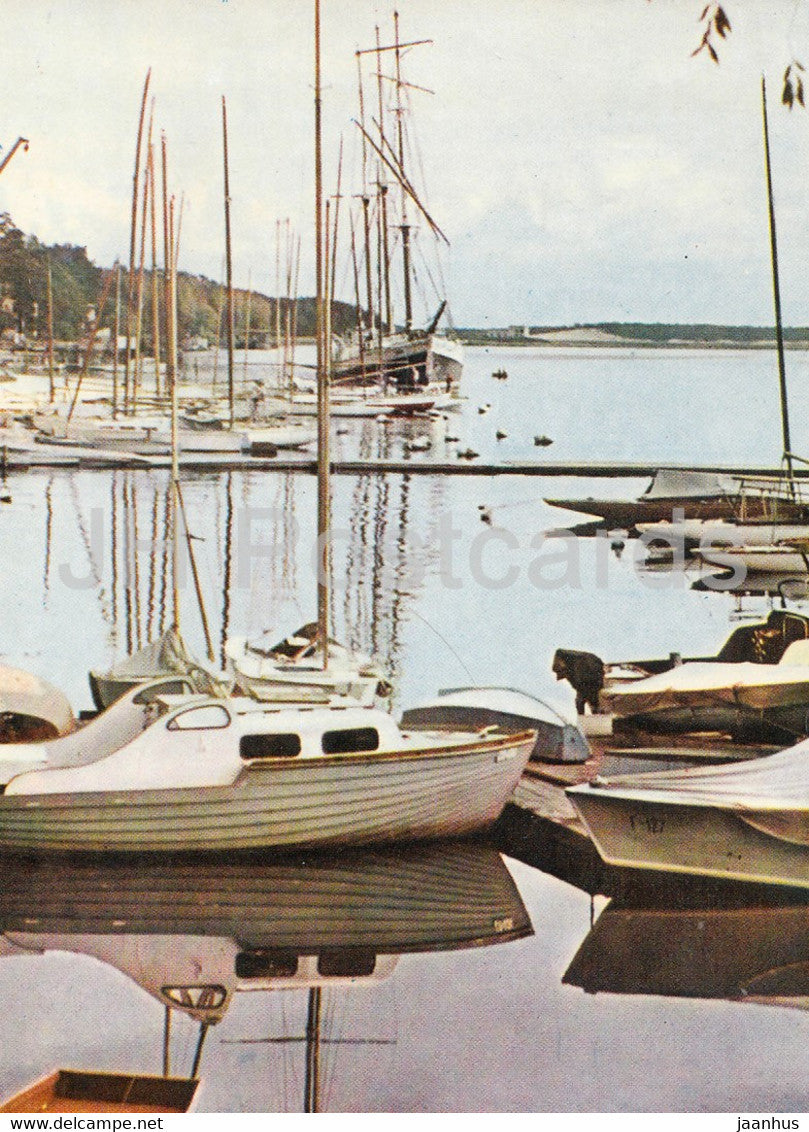 Jurmala - Yachts on the Lielupe - sailing boat - Latvia USSR - unused - JH Postcards