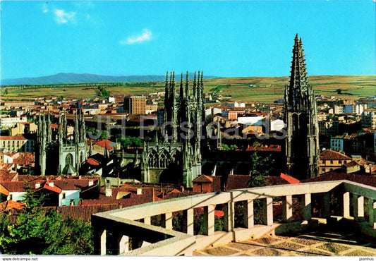 Burgos - Catedral y vista parcial - cathedral - view - 7 - Spain - unused - JH Postcards