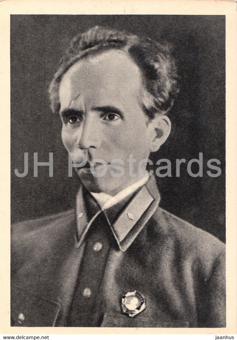 Soviet writer Nikolai Ostrovsky - 1936 - 1960 - Russia USSR - unused - JH Postcards