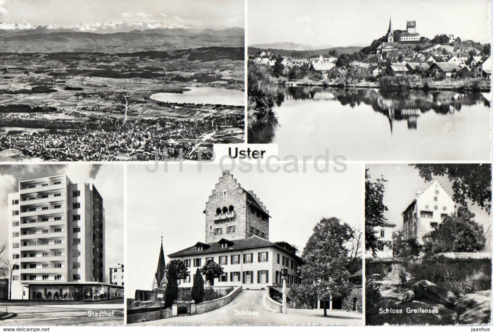 Uster - Stadthof - Schloss - Greifensee - multiview - 2050 - 1960 - Switzerland - used - JH Postcards