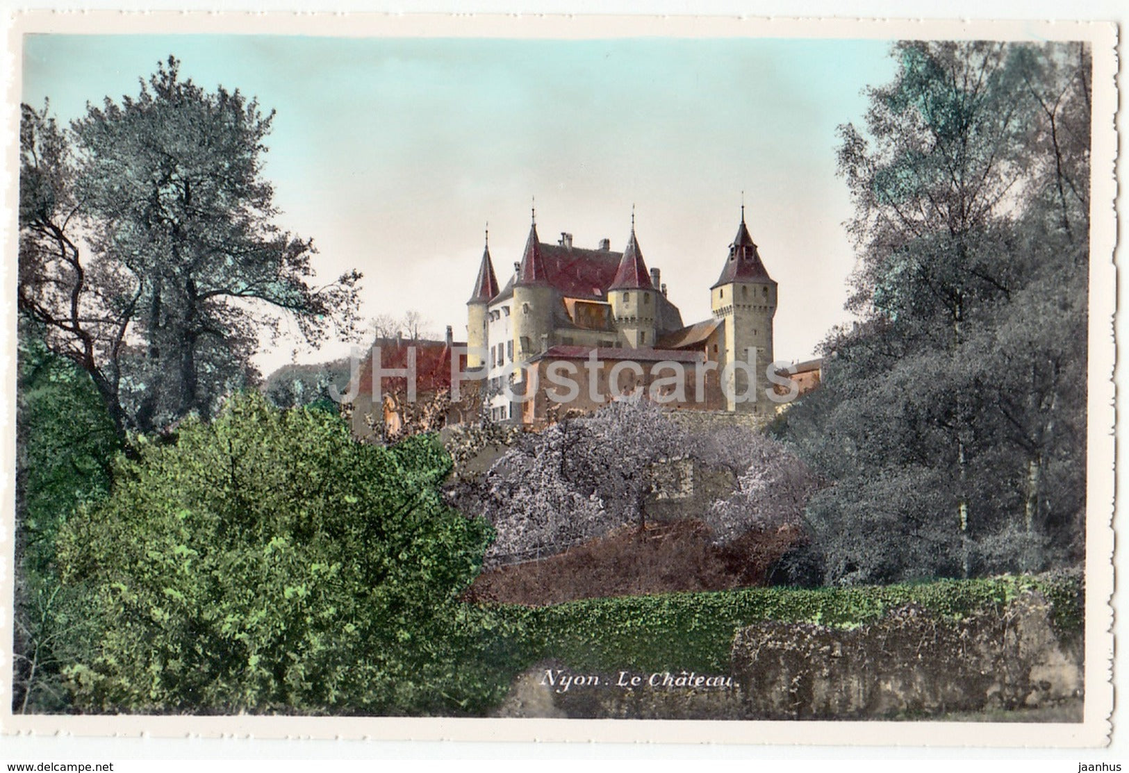 Nyon - Le Chateau - 611 - Switzerland - 1958 - used - JH Postcards