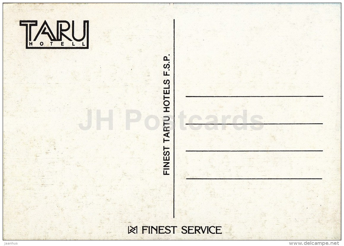 hotel Taru - Tartu - 1990s - Estonia - unused - JH Postcards