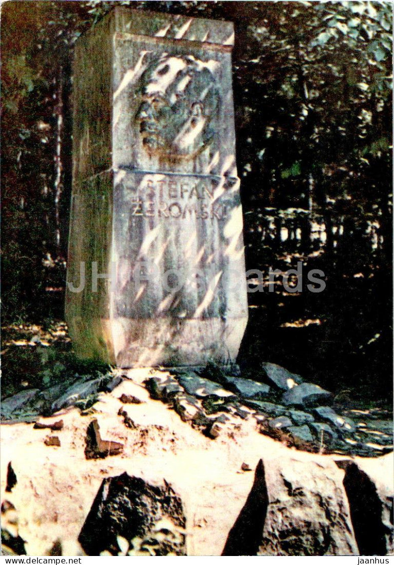 Gory Swietokrzyskie - Pomnik Stefana Zeromskiego - Stefan Zeromski - monument - Poland - used - JH Postcards