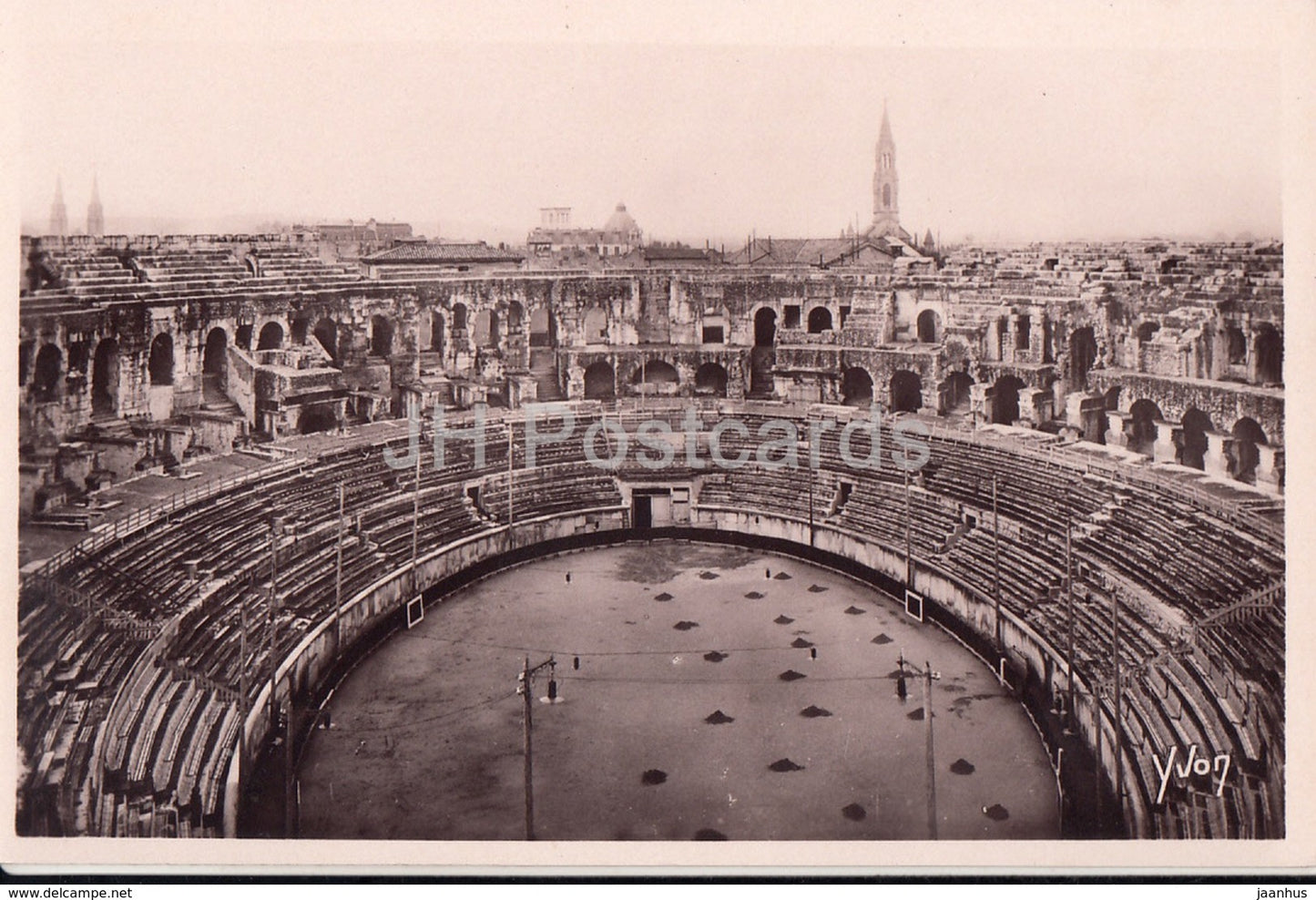 Nimes - Les Arenes - Interieur - La Douce France - Ancient World - 9 - old postcard - France - unused