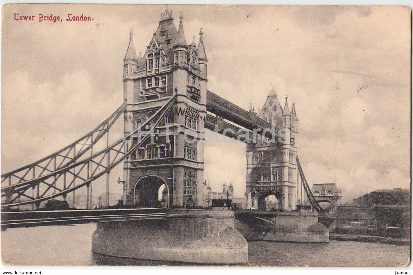 London - Tower Bridge - S S U - old postcard - England - United Kingdom - unused - JH Postcards