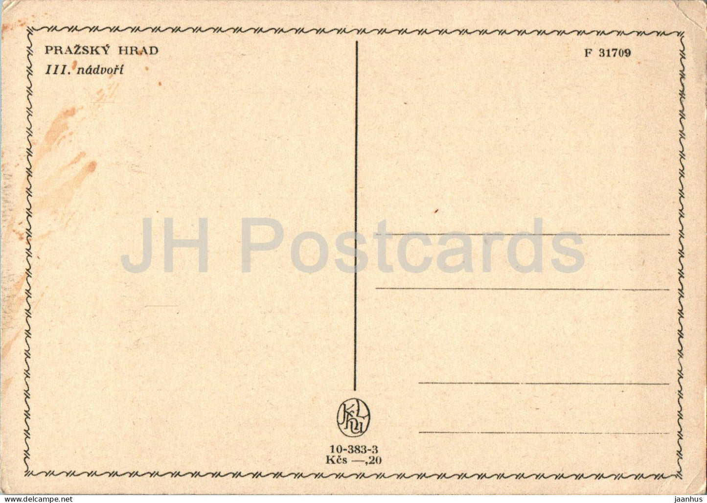 Praha - Prag - III nadvori - III Hof - alte Postkarte - Tschechische Republik - Tschechoslowakei - unbenutzt