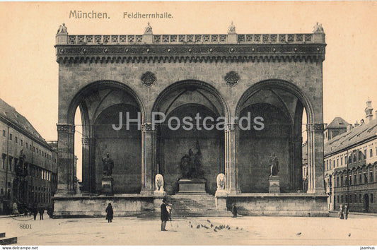 Munchen - Feldherrnhalle - Munich - 8601 - old postcard - 1906 - Germany - used - JH Postcards