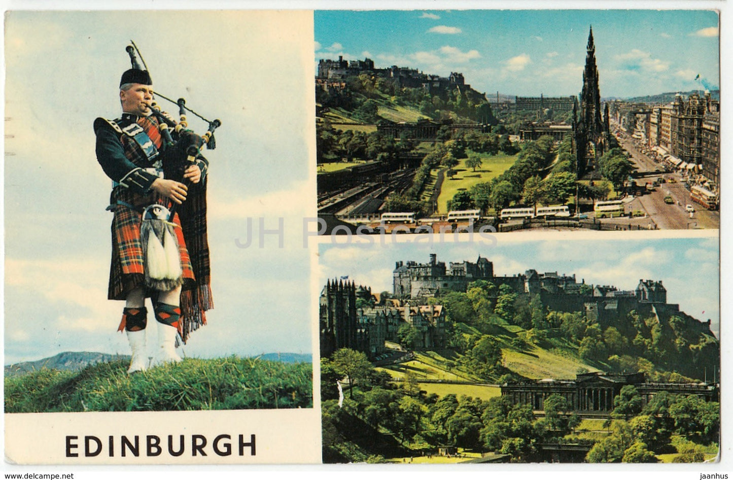 Edinburgh - Princess street and the Scott monument - multiview - PLC35123 - 1972 - United Kingdom - Scotland - used - JH Postcards