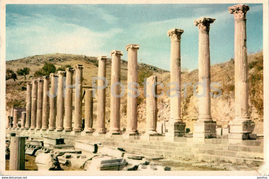 The Asculapium - Bergama - Pergamum - ancient world - old postcard - 1958 - Turkey - used - JH Postcards