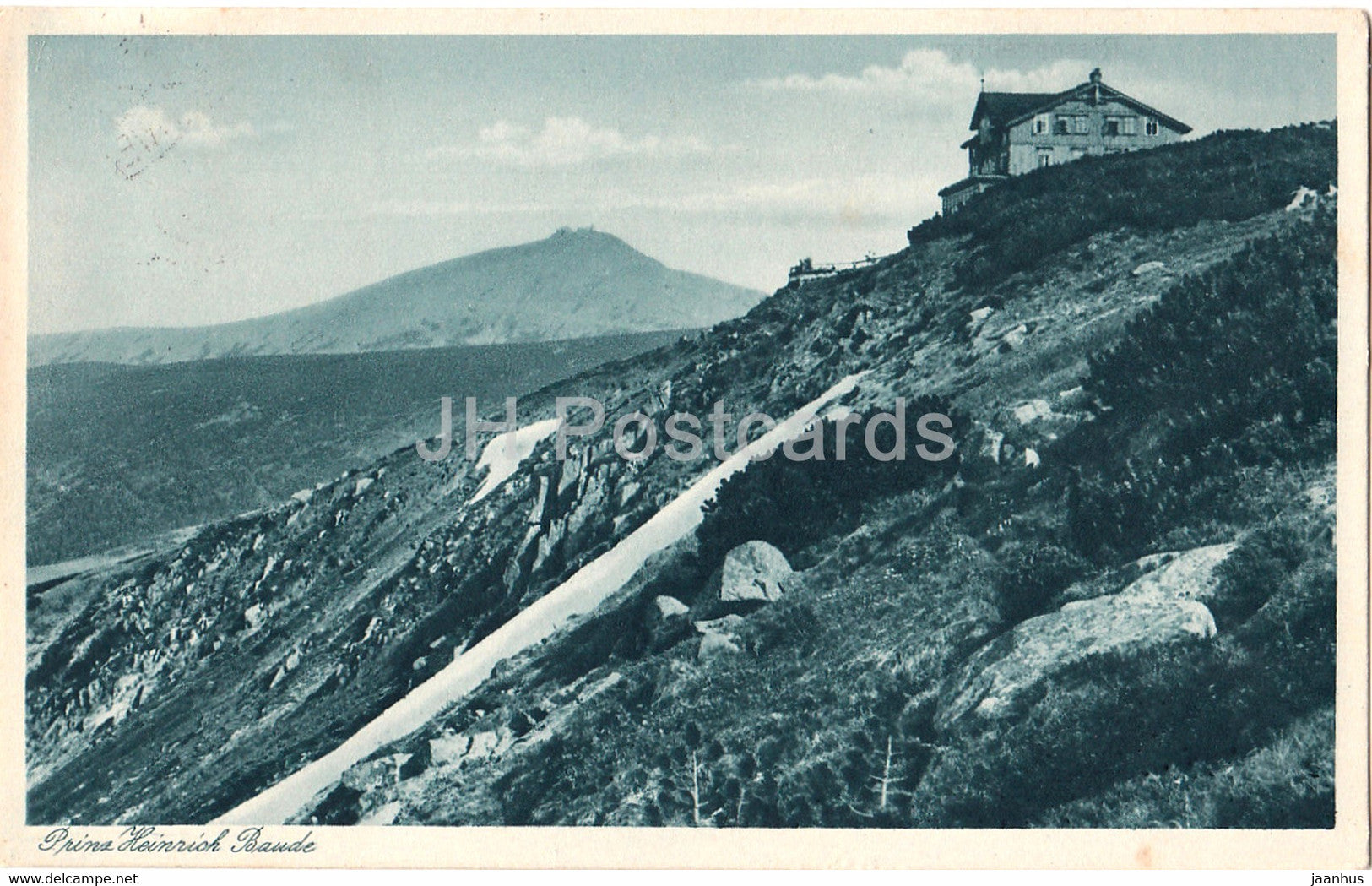 Prinz Heinrich Baude - Riesengebirge - Schneekoppe - Sniezne Kotly - 3105 - old postcard - 1934 - Poland - used - JH Postcards