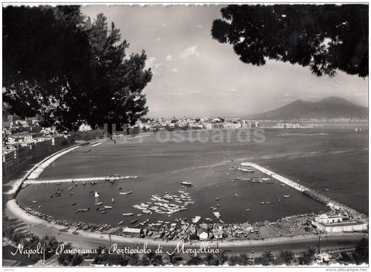 panorama e Porticciolo di Mergellina - Napoli - Naples - Italy - Italia - unused - JH Postcards
