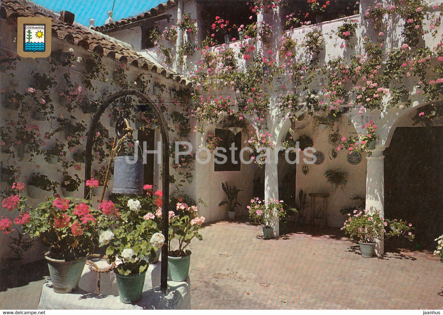 Costa del Sol - Tipico Patio andaluz - An Andalusian typical courtyard - 27 - 1 - 1983 - Spain - used - JH Postcards