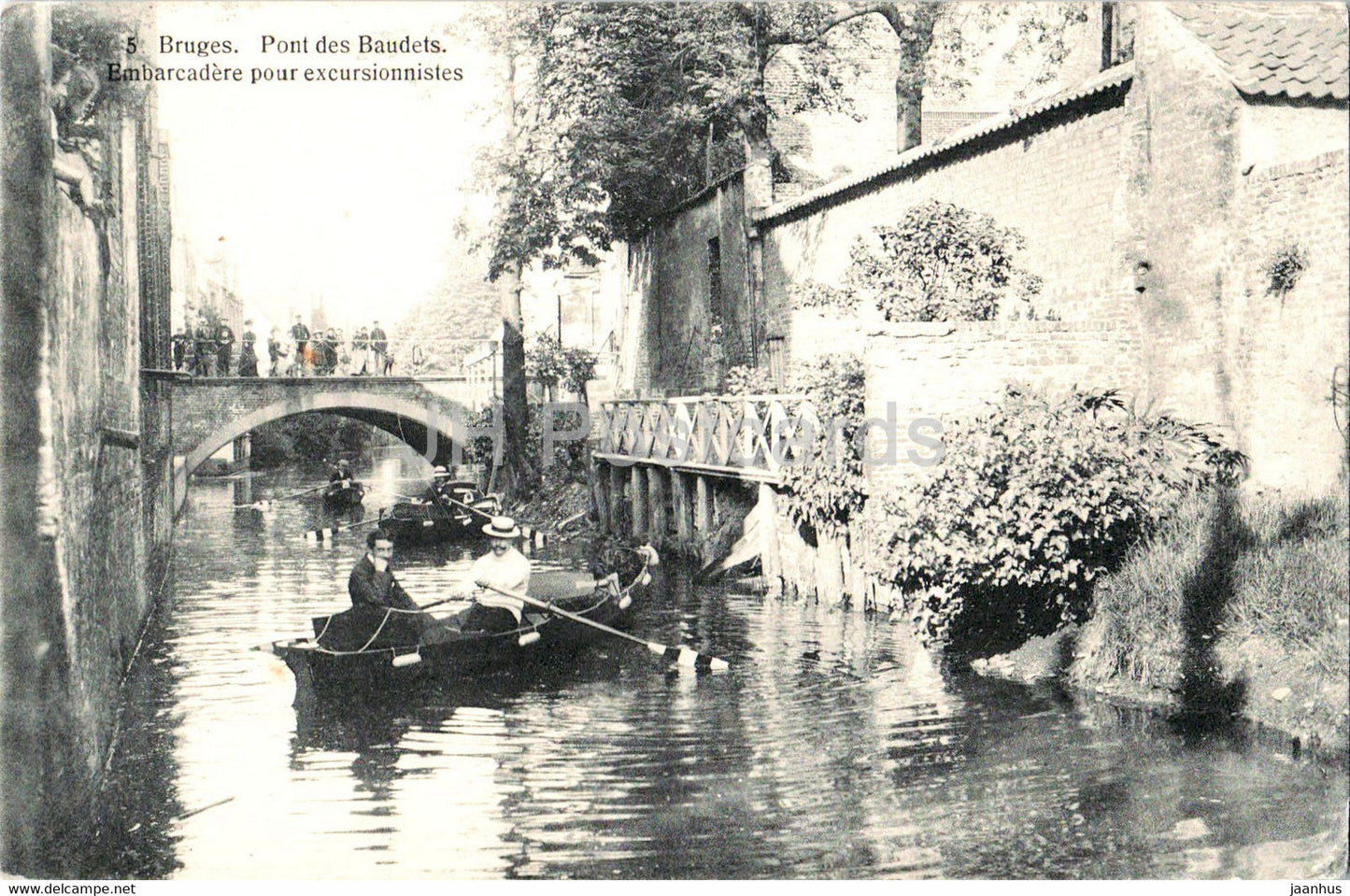 Brugge - Bruges - Pont des Baudets - Embracadere pour excursionnistes - boat - 5 - old postcard - Belgium - unused - JH Postcards