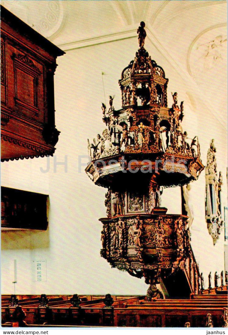 Copenhagen - Kobenhavn - Holmens kirke - The Royal Danish Navy church - The Pulpit - 986 - Denmark - unused - JH Postcards