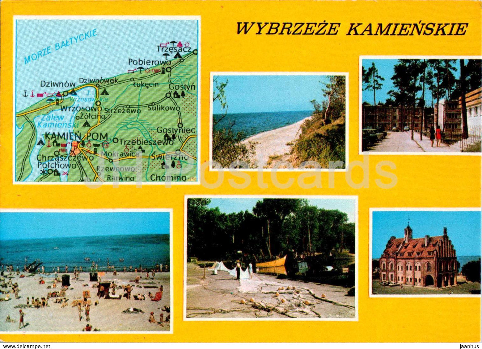 Wybrzeze Kamienskie - Pobierowo - Lukecin - Dziwnow - Kamien Pomorski - multiview - Poland - unused - JH Postcards