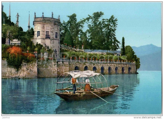 Isola Bella - boat - Lago Maggiore - Piemonte - 208-23 - Italia - Italy - unused - JH Postcards