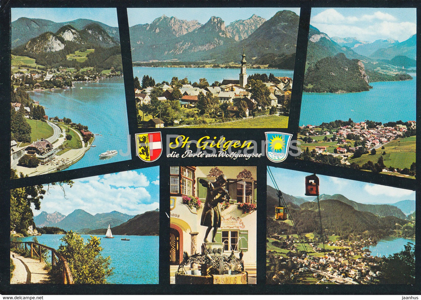 St Gilgen die Perle am Wolfgangsee - Salzkammergut - multiview - Austria - unused - JH Postcards