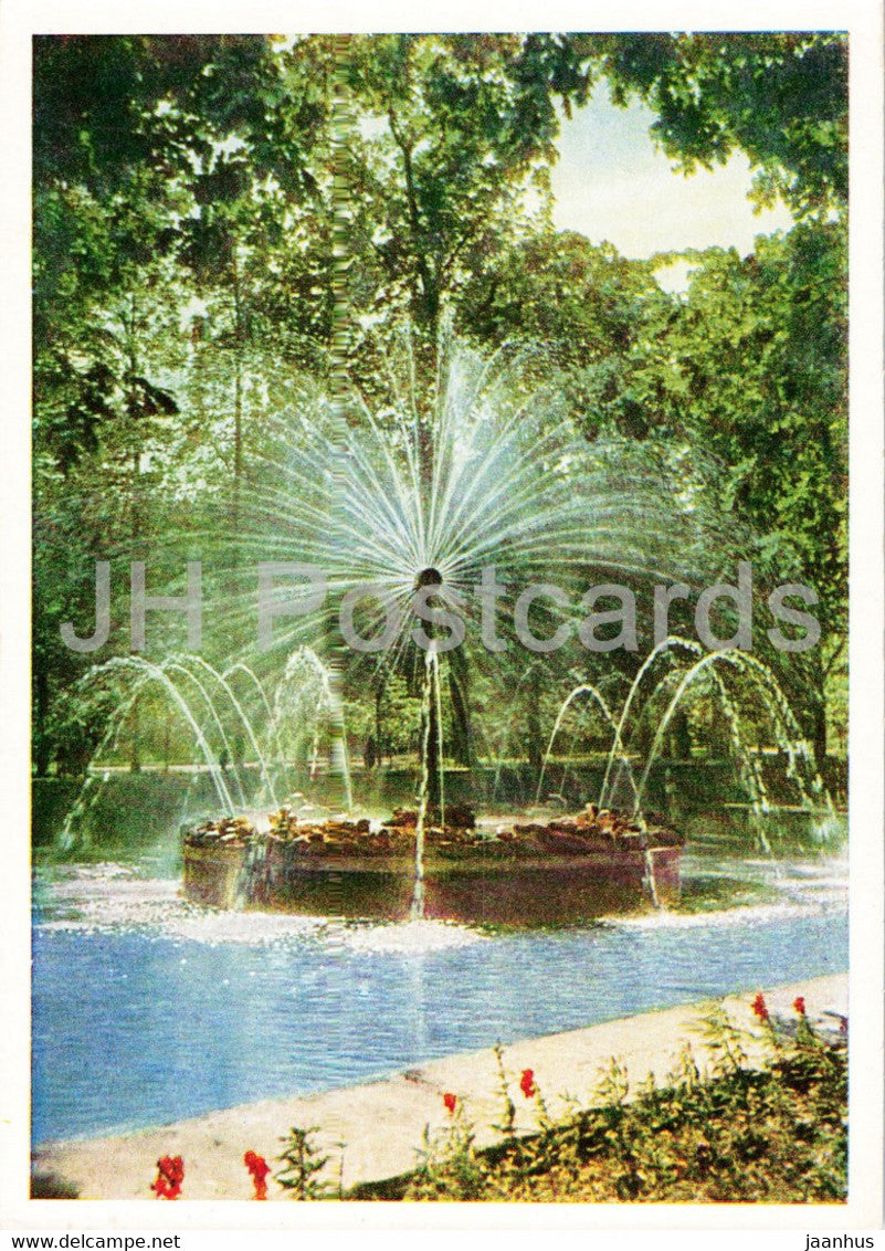 Petrodvorets - Sun Fountain - 1962 - Russia USSR - unused - JH Postcards