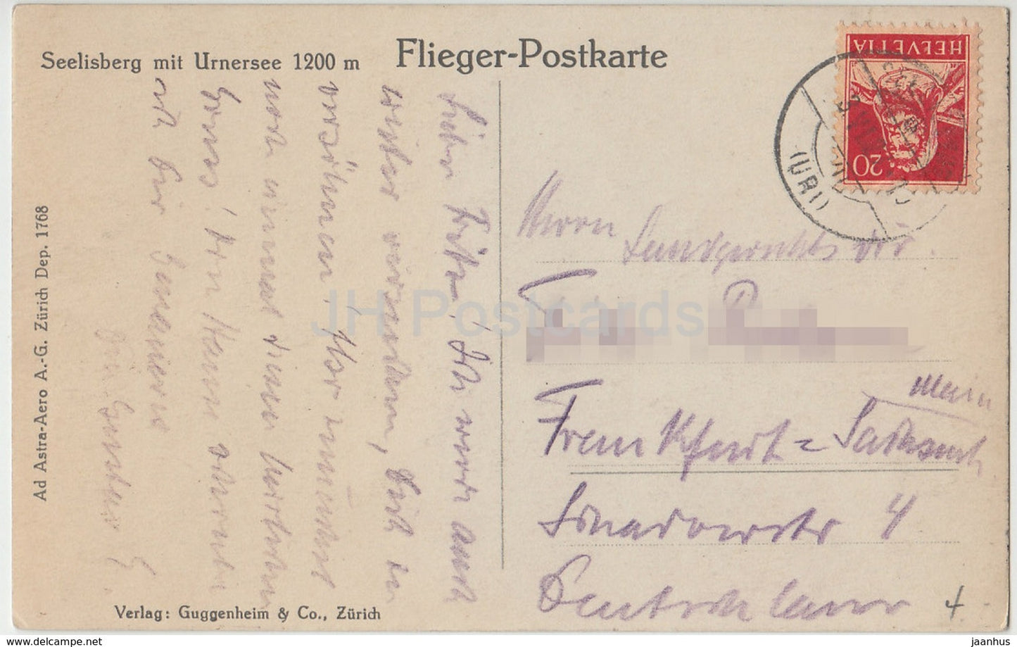 Seelisberg mit Urnersee 1200 m - Switzerland - 1920s - used