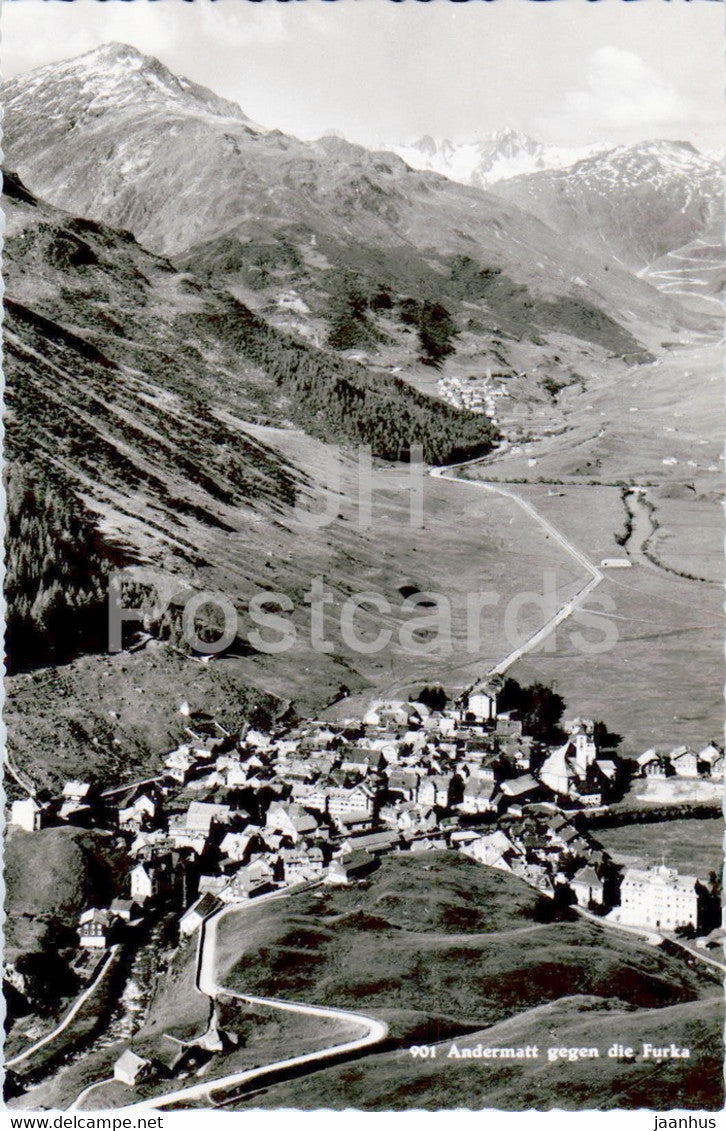 Andermatt gegen die Furka - 901 - old postcard - Switzerland - unused - JH Postcards