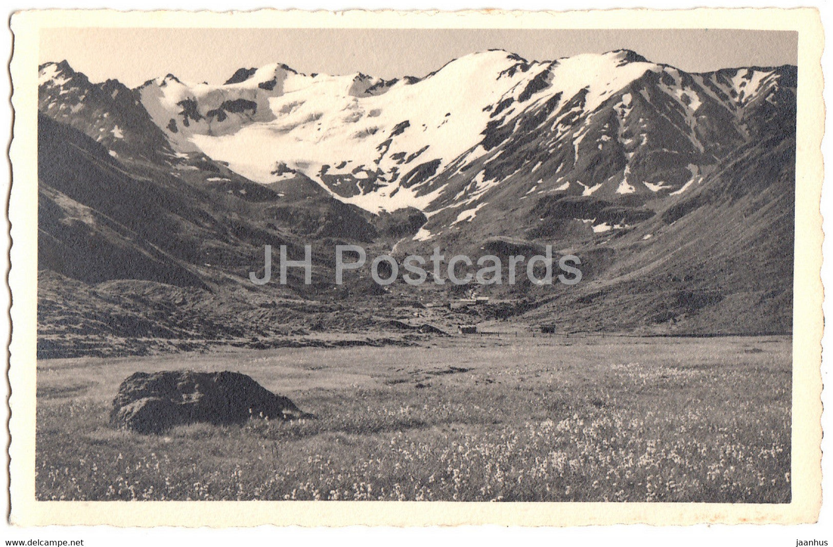 Davos Dischmatal - Durrboden mit Scalettagletscher - 218 - old postcard - 1945 - Switzerland - used - JH Postcards