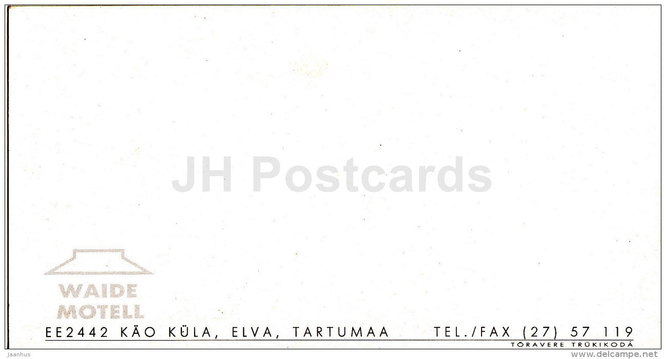 motel Waide - Tartu county - 1990s - Estonia - unused - JH Postcards