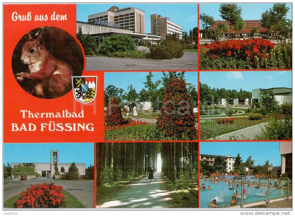 Gruss aus dem Bad Füssing - Thermalbad mit den 3 weltbekannten Thermal-Mineral-Heilquellen - Germany - 1994 gelaufen - JH Postcards