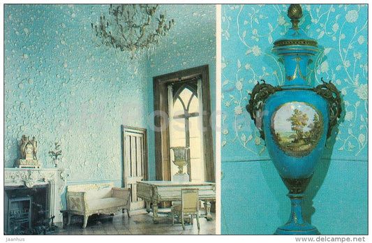 Blue Living Room . Vase - Alupka Palace Museum - Crimea - 1989 - Ukraine USSR - unused - JH Postcards