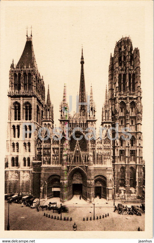 Rouen - La Cathedrale Notre Dame - cathedral - 20 - old postcard - France - unused - JH Postcards