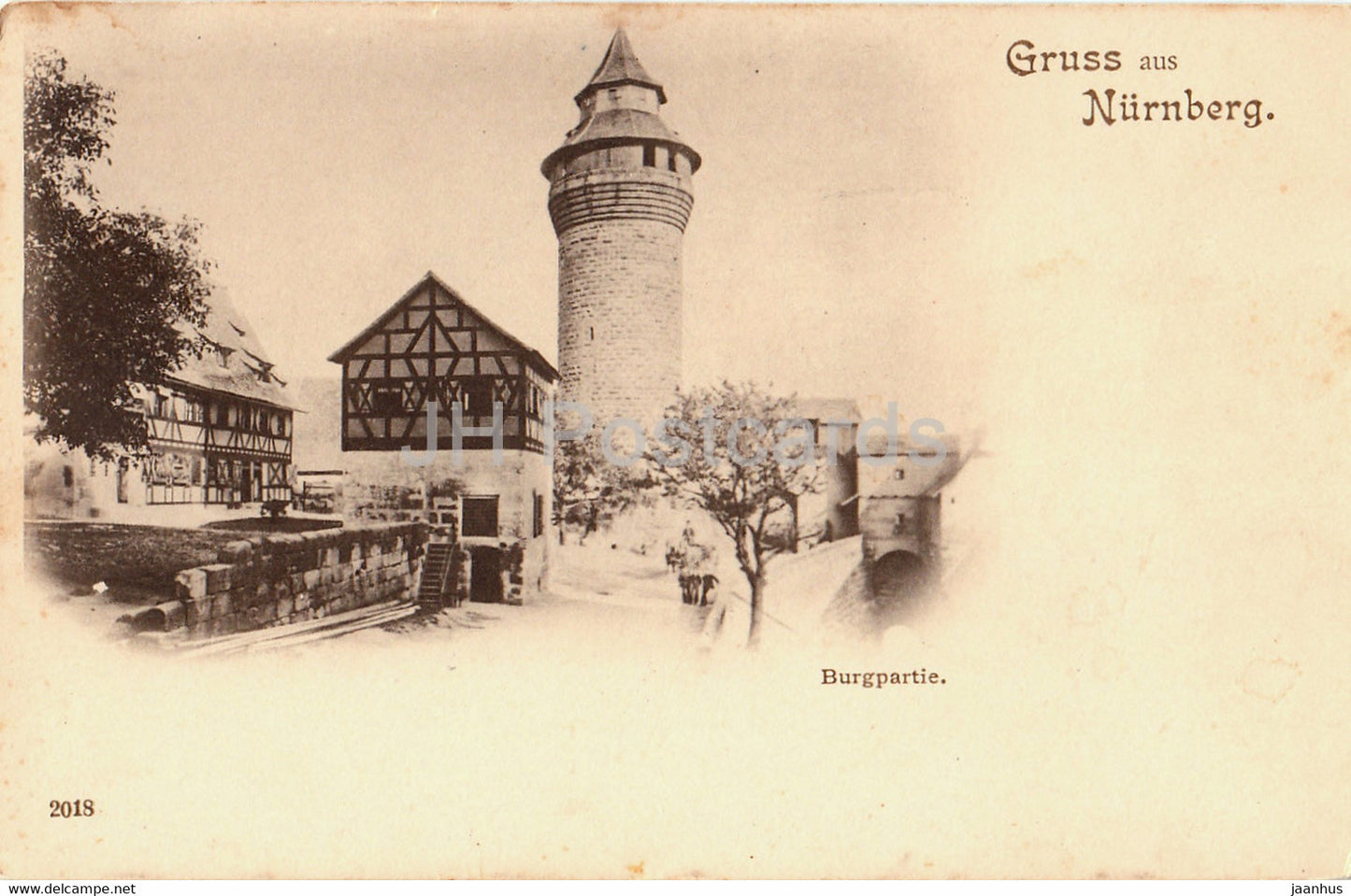 Gruss aus Nurnberg - Burgpartie - Nuremberg - 2018 - old postcard - Germany - unused - JH Postcards